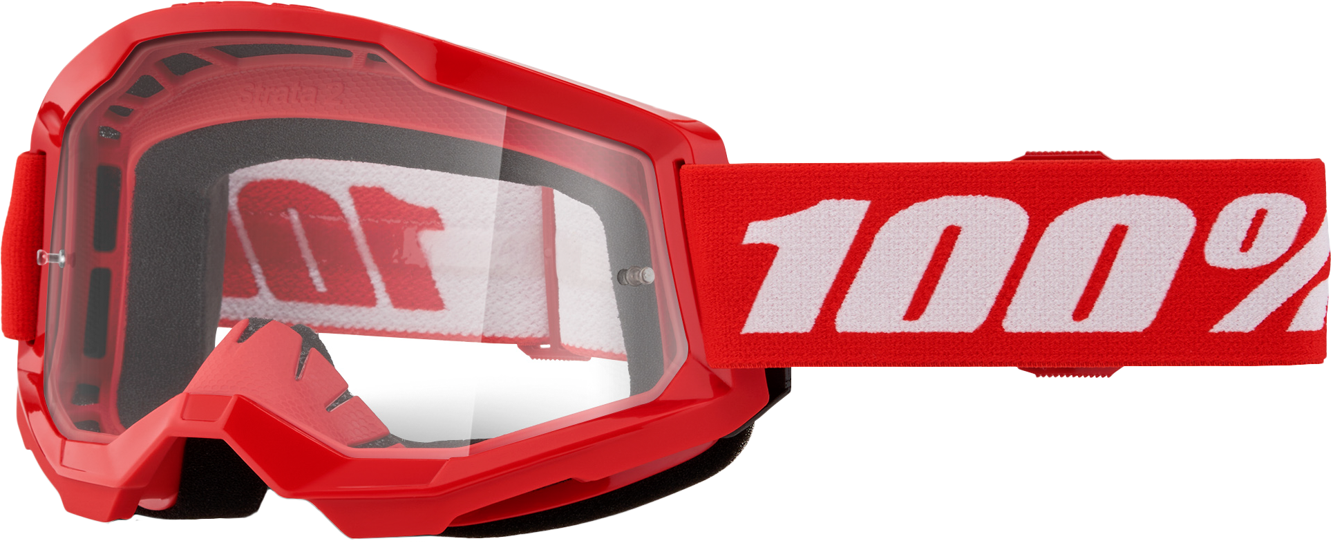 STRATA 2 GOGGLE RED CLEAR LENS