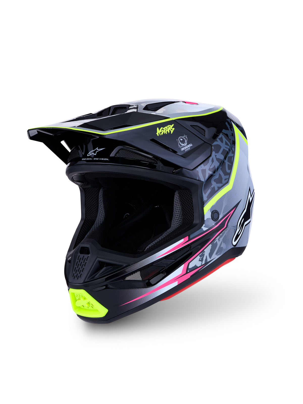 S-M7 BLASTER HELMET ECE06/DOT BLK/GRY/WH/YLLW FLUO GLSY XS