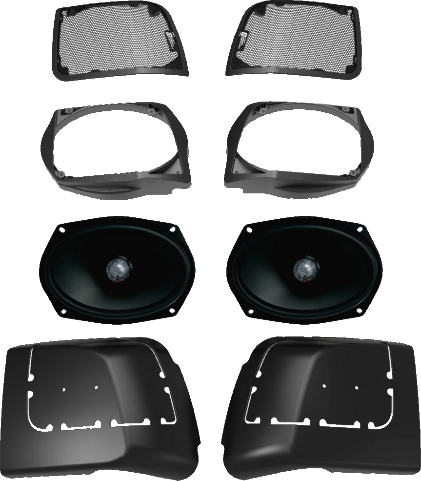 6"X9" CUT IN LID KIT W/ ST69CX 1998-2013 FLH/T BAGS