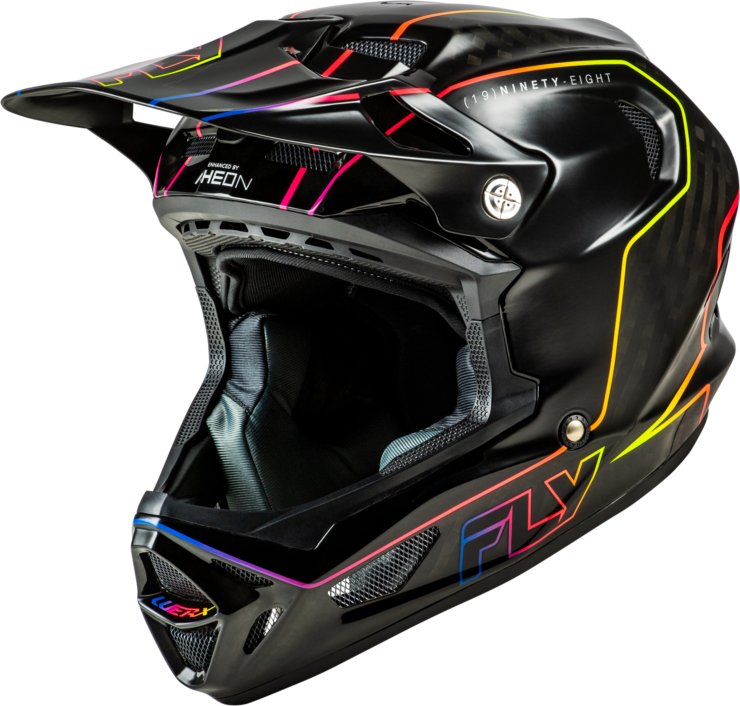 WERX-R FLOW CARBON HELMET BLACK CARBON/BLACK/MULTI SM