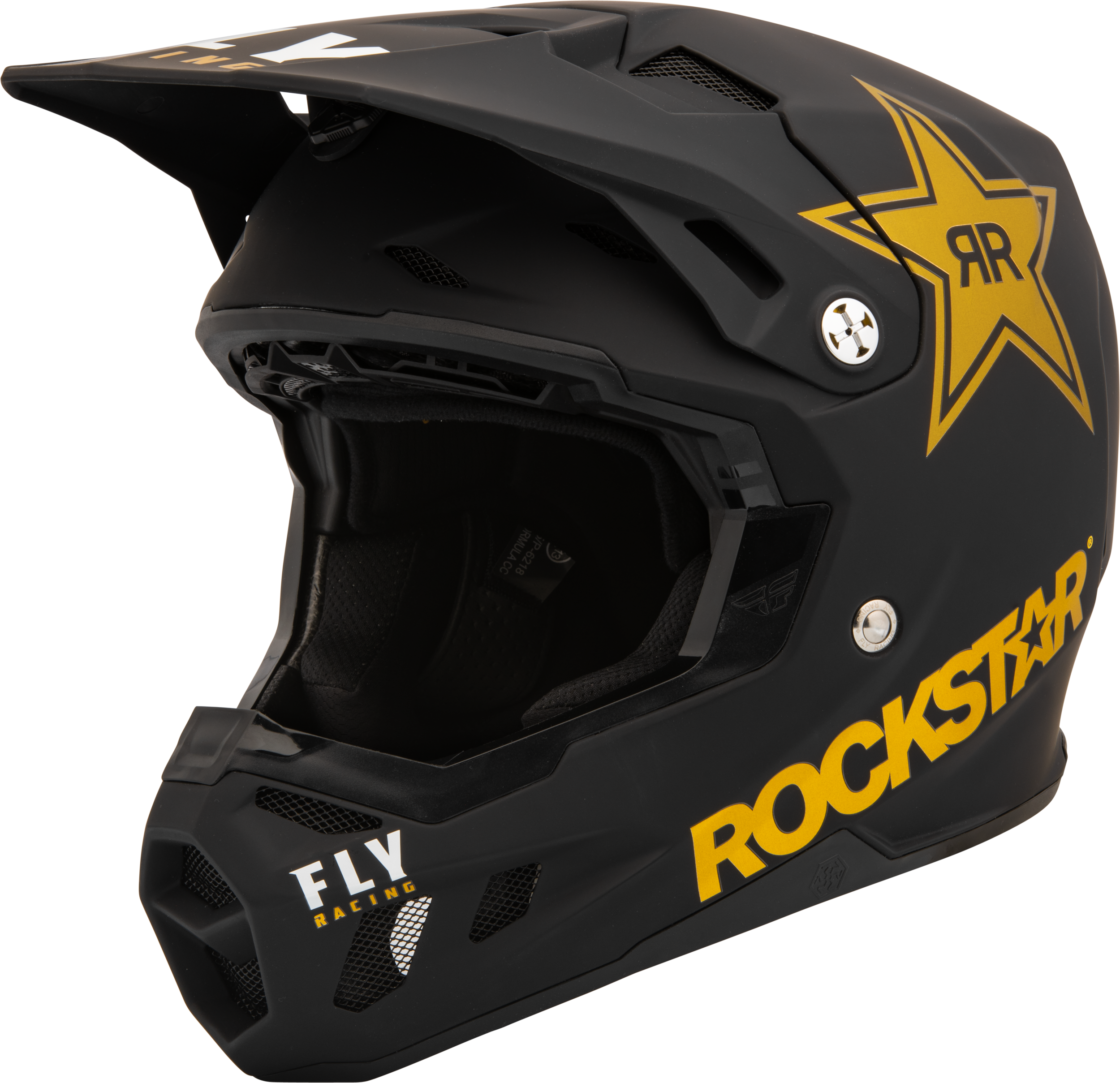 FORMULA CC ROCKSTAR HELMET MATTE BLACK/GOLD LG