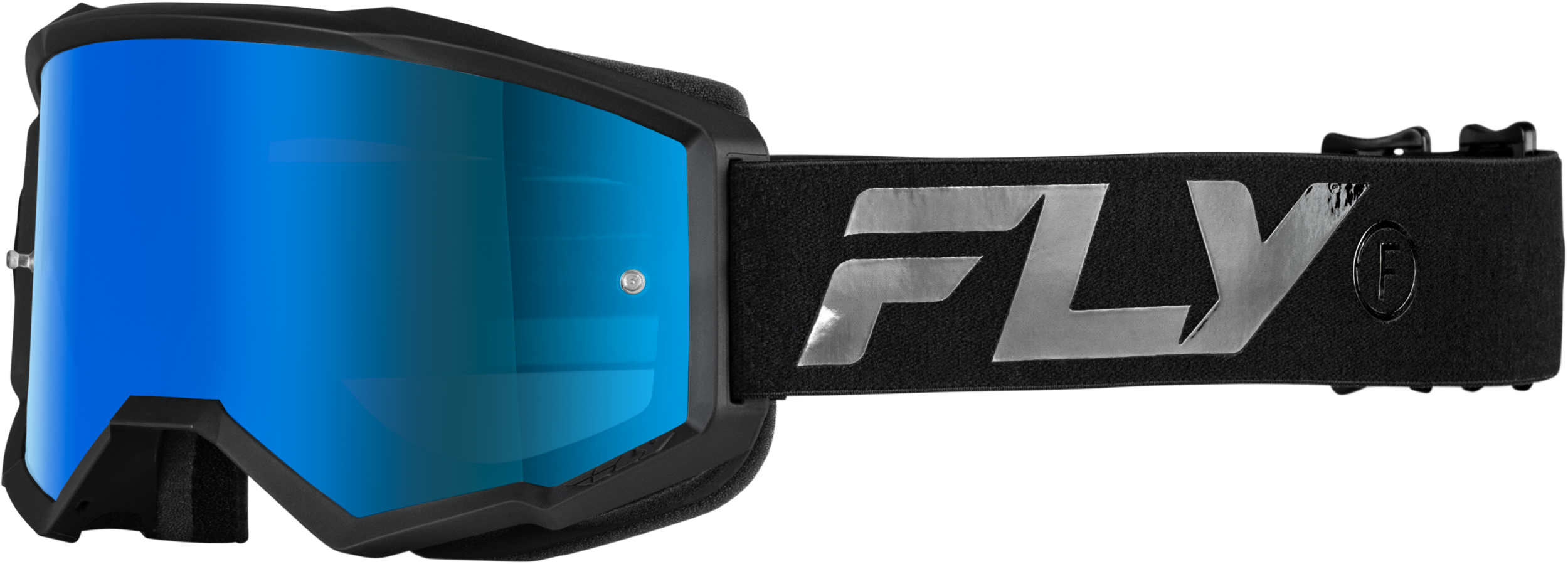 ZONE GOGGLE BLACK/BLACK W/ SKY BLUE MIRROR/SMOKE LENS