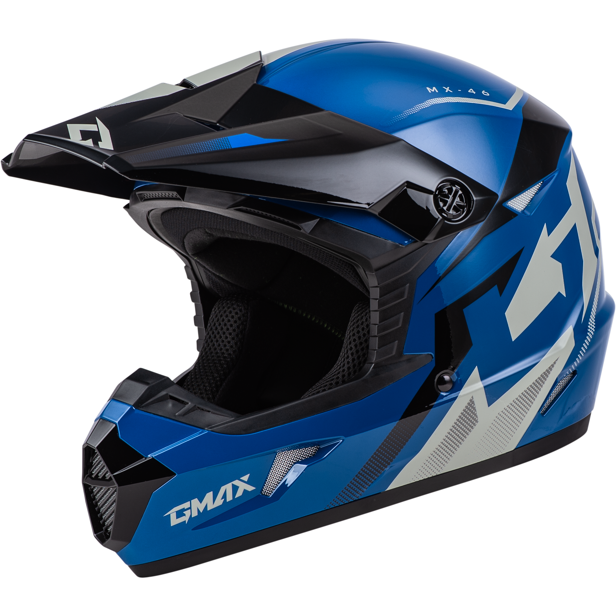 MX-46 COMPOUND HELMET BLUE/BLACK/GREY YL