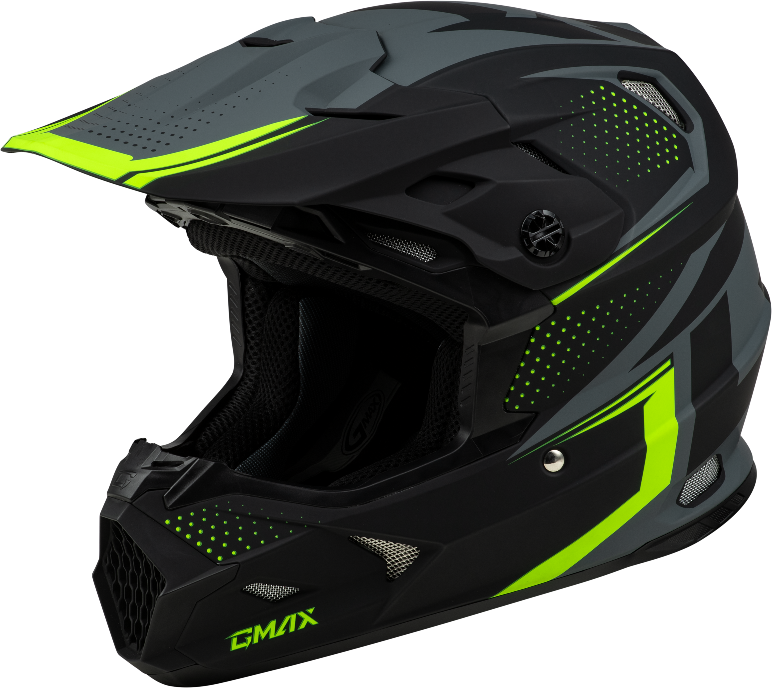 MX-96 502 HELMET MATTE GREY/HI-VIZ XL