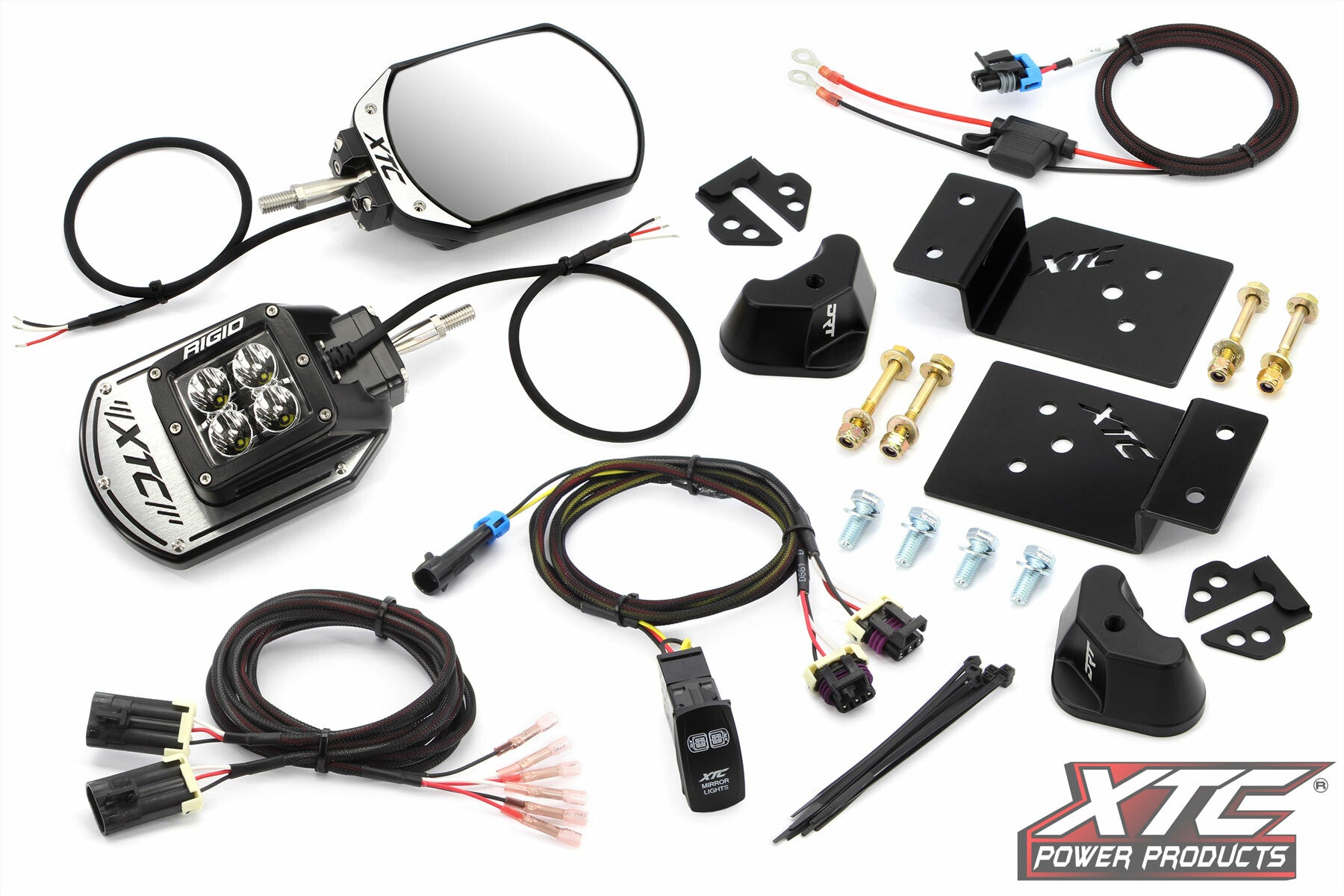 SIDE VIEW MIRROR KIT SIX12 LIT KAW