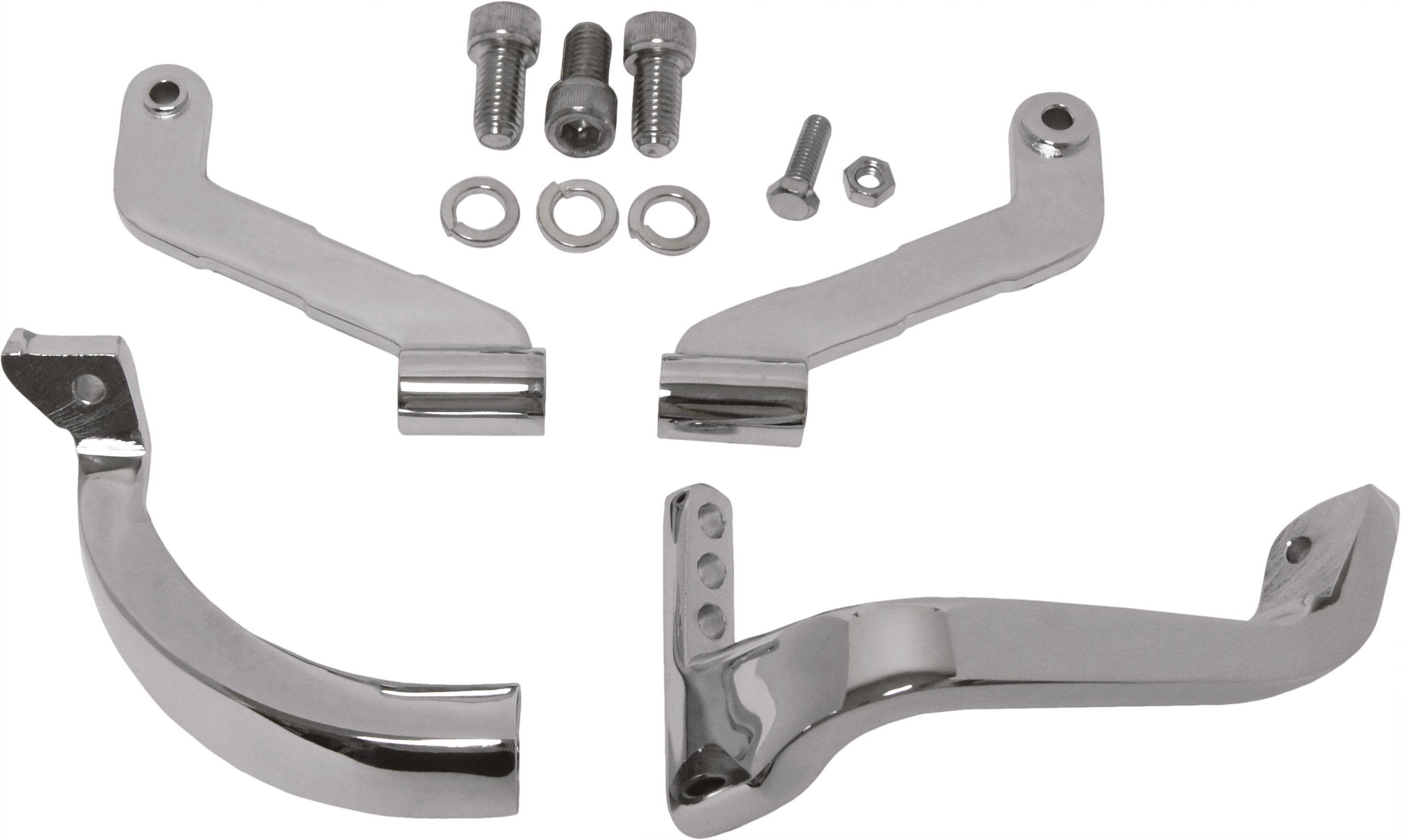 FLOORBOARD MOUNTS CHROME FRT FLH/FLT 93-09 TOUR CVO 06-14