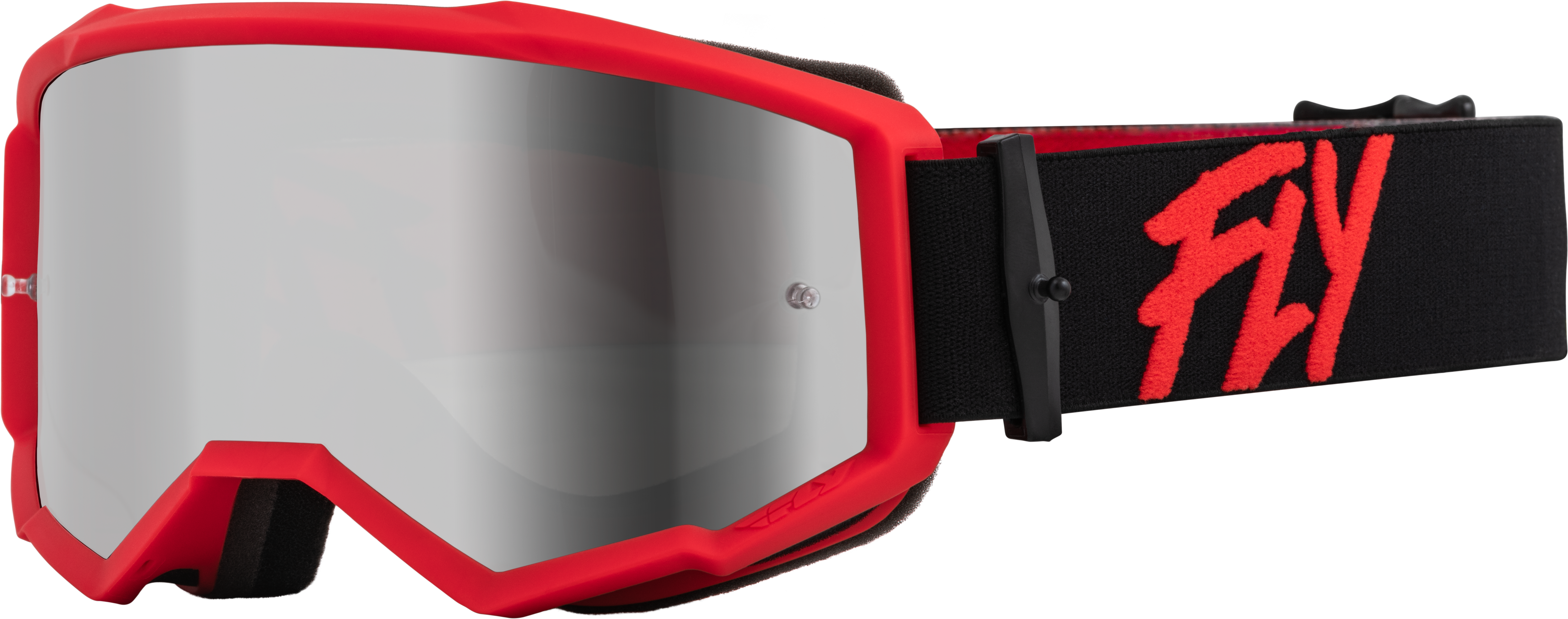 ZONE GOGGLE BLACK/RED W/ SILVER MIRROR/SMOKE LENS