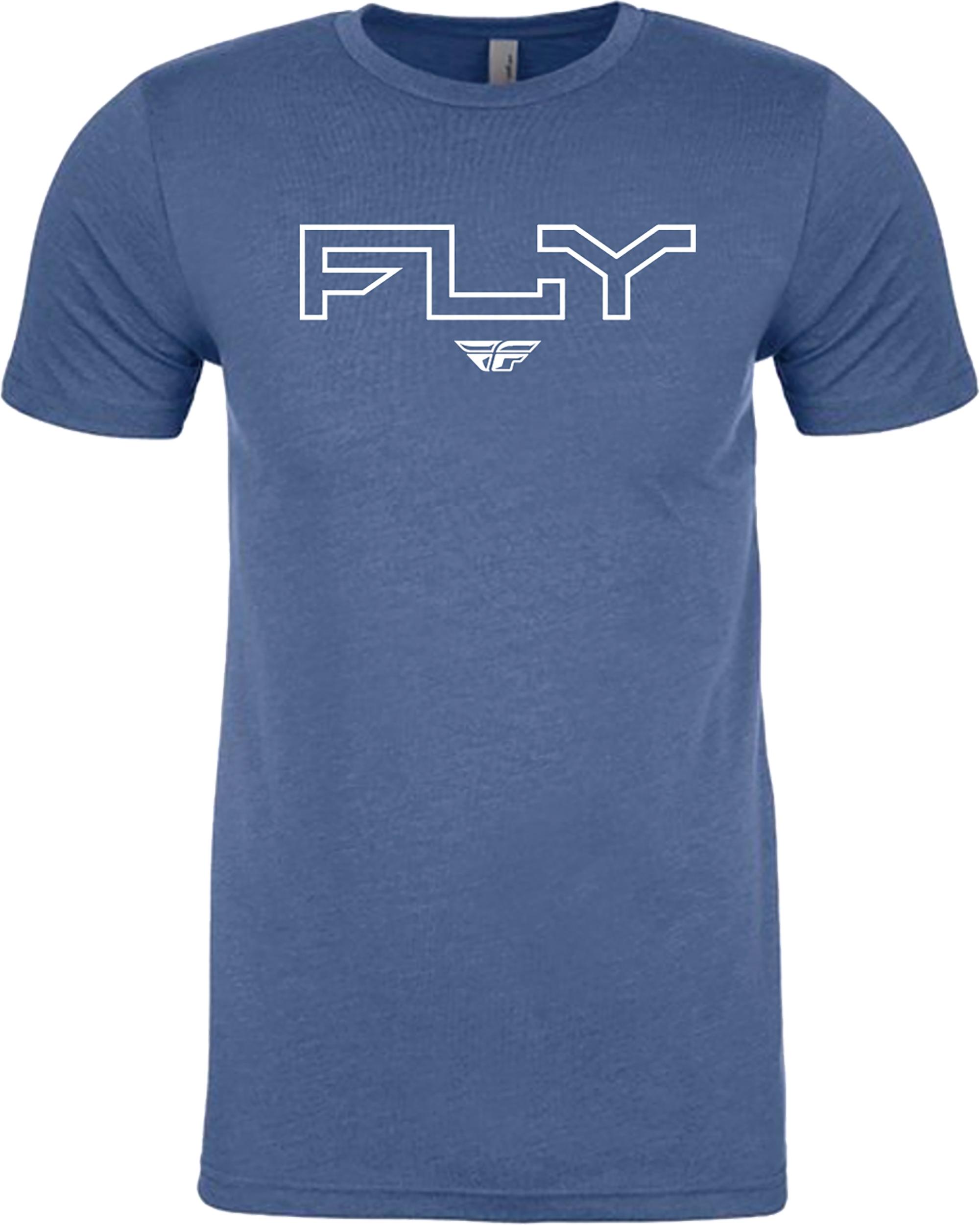 FLY EDGE TEE COOL BLUE HEATHER SM