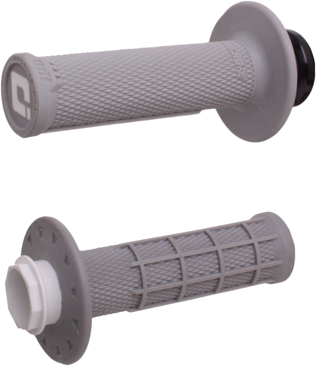 MICRO-X LOCK-ON GRIPS HALF-WAFFLE GREY/BLACK (SOFT)