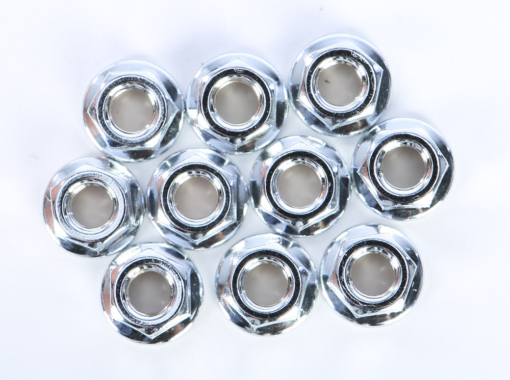 FLANGE NUT CHROME 10/PK