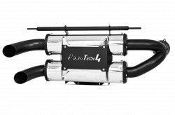 DUAL STACKED SLIP-ON SYSTEM W/ PERFORMANCE MUFFLER BLK TIP