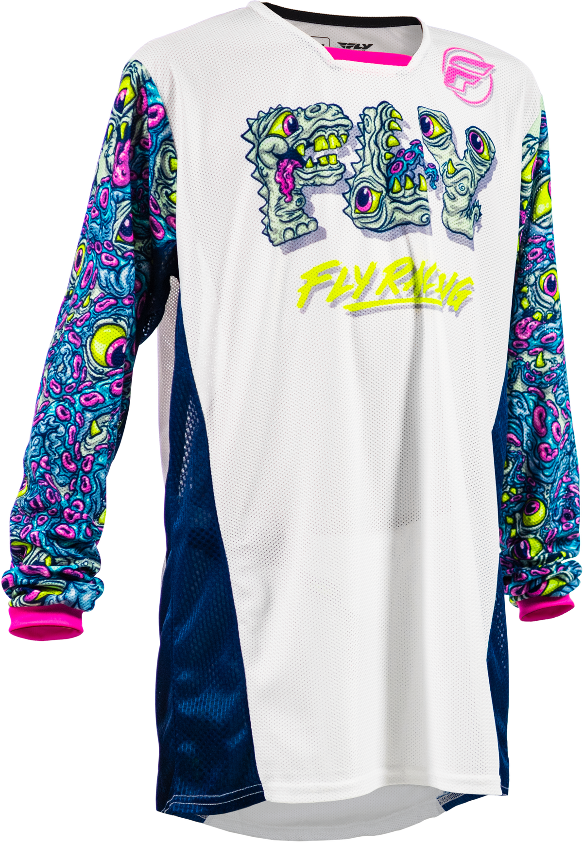 YTH KINETIC MESH MUTANT JERSEY WHITE/BLUE/MULTI YL