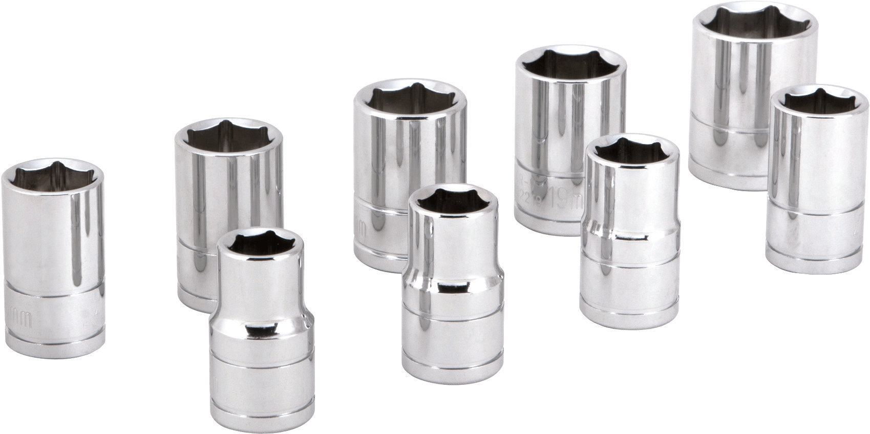 9 PC 1/2" MET SOCKET SET SHALLOW