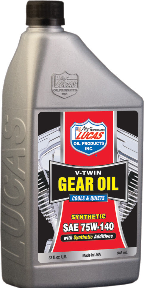 V-TWIN SYN GEAR OIL 75W140 1 QT (6/CASE SOLD EA)