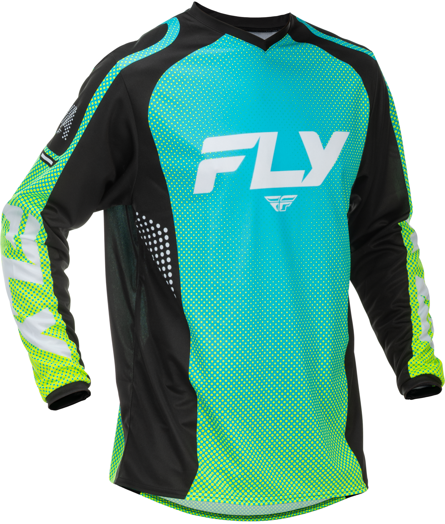 F-16 JERSEY AQUA/BLACK/WHITE SM
