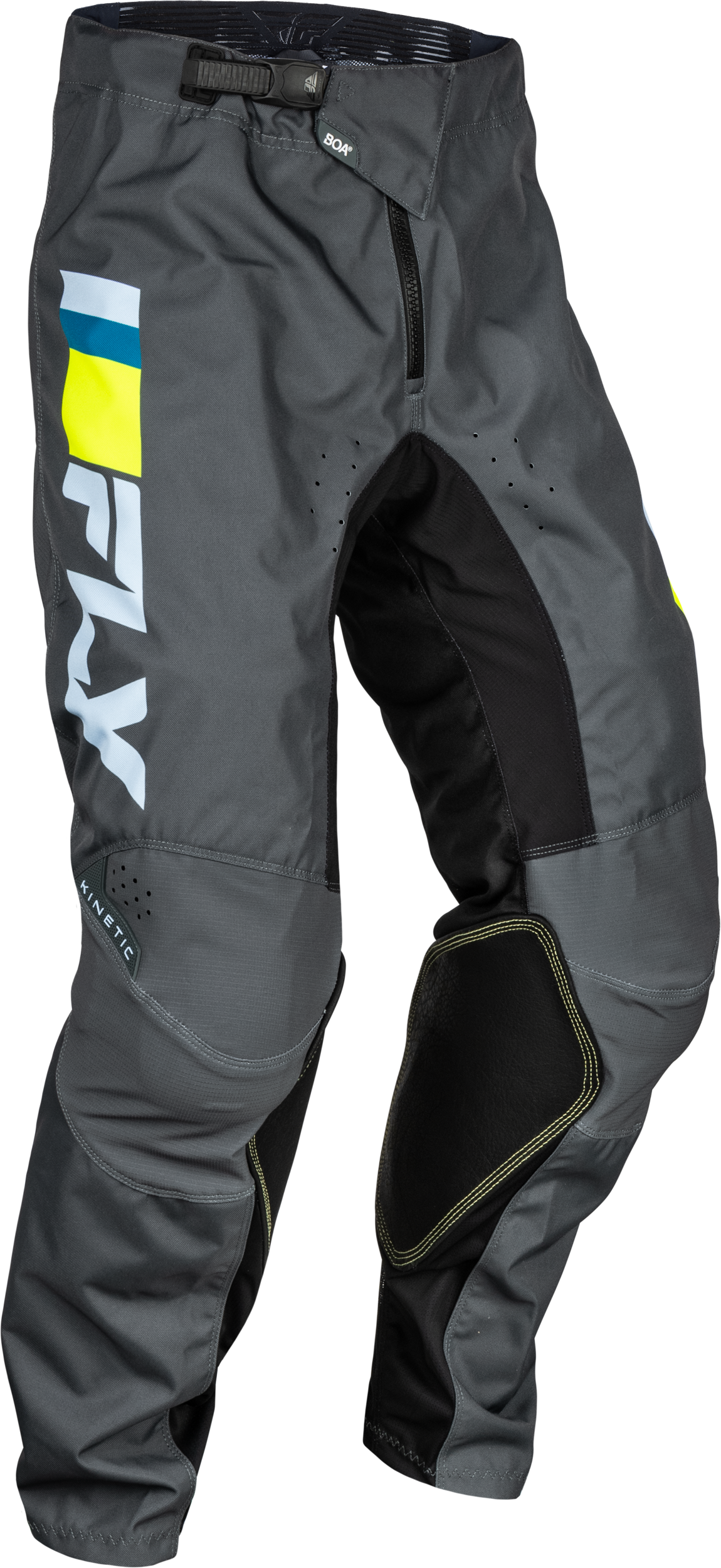 YOUTH KINETIC PRIX PANTS ICE GREY/CHARCOAL/HI-VIS SZ 20