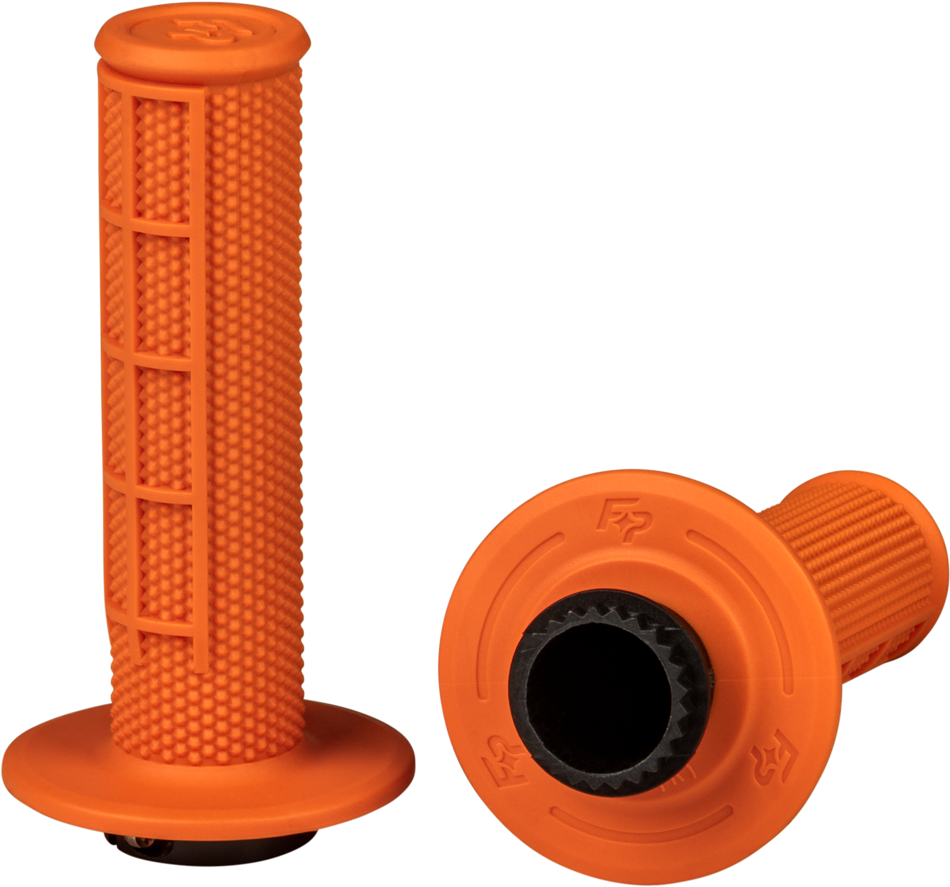 CONTROL MX LOCK-ON GRIPS ORANGE HALF WAFFLE
