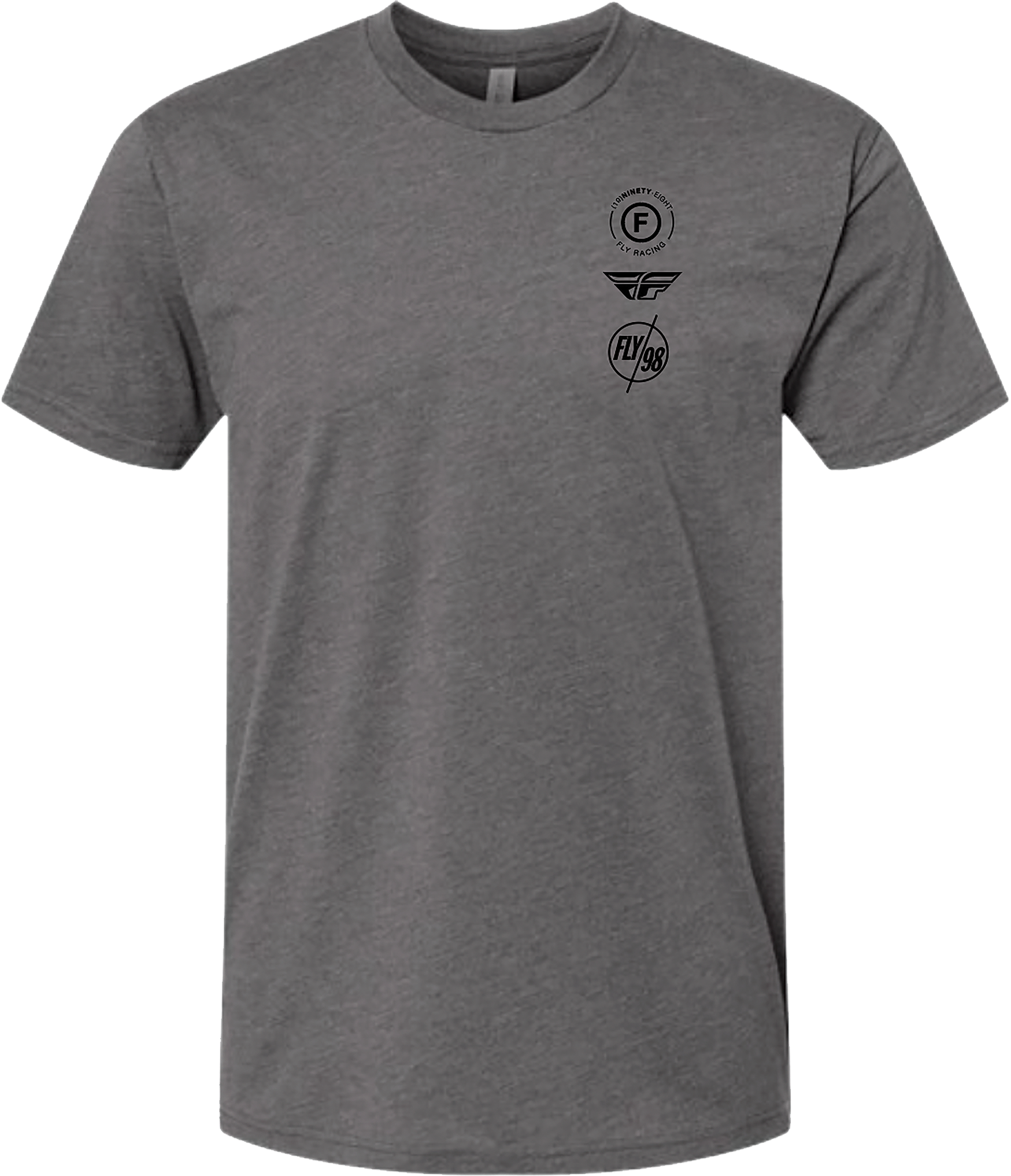 FLY ATOM TEE GUNMETAL HEATHER 2X