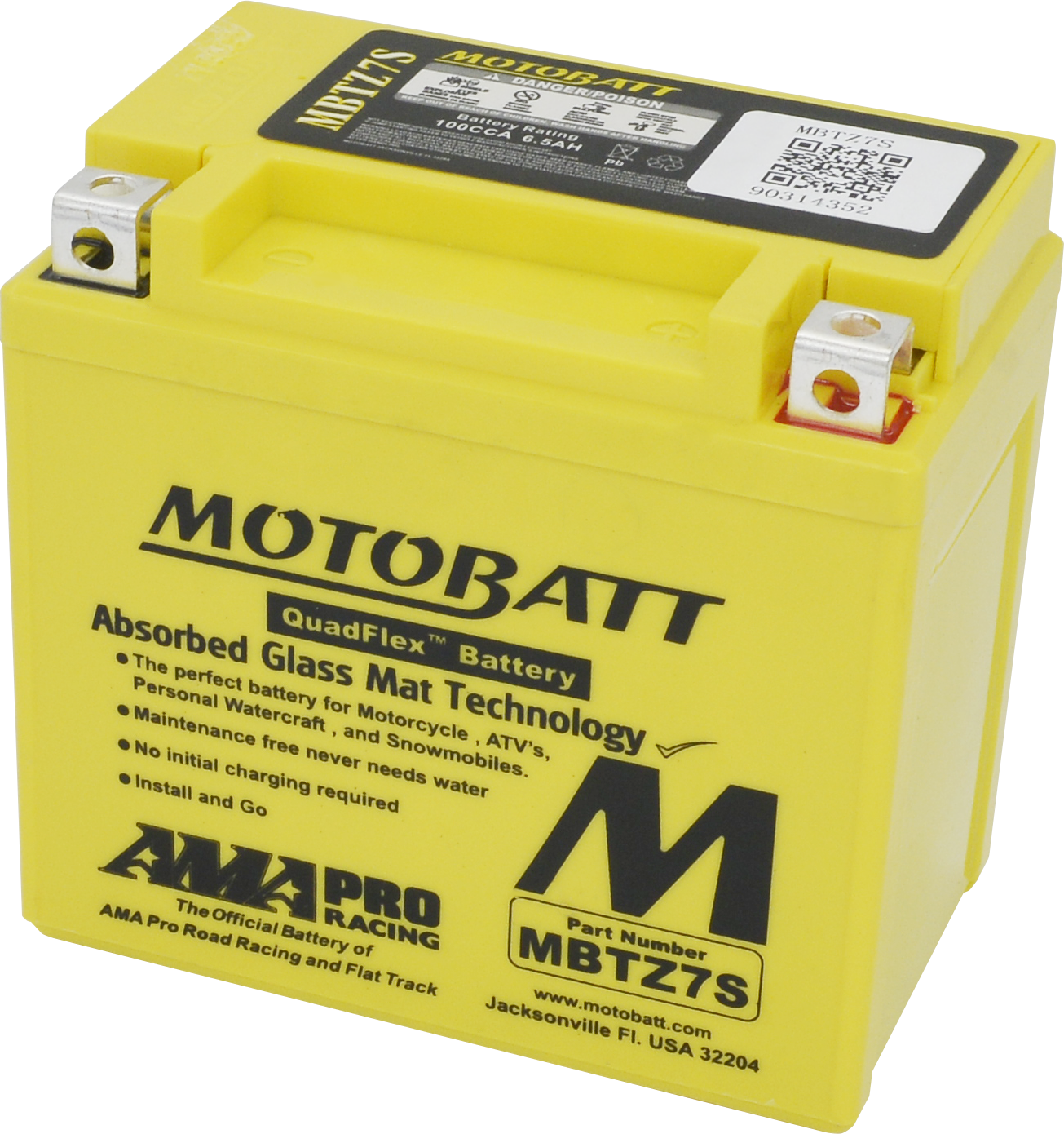 BATTERY MBTZ7S SEALED FACTORY ACTIVATED