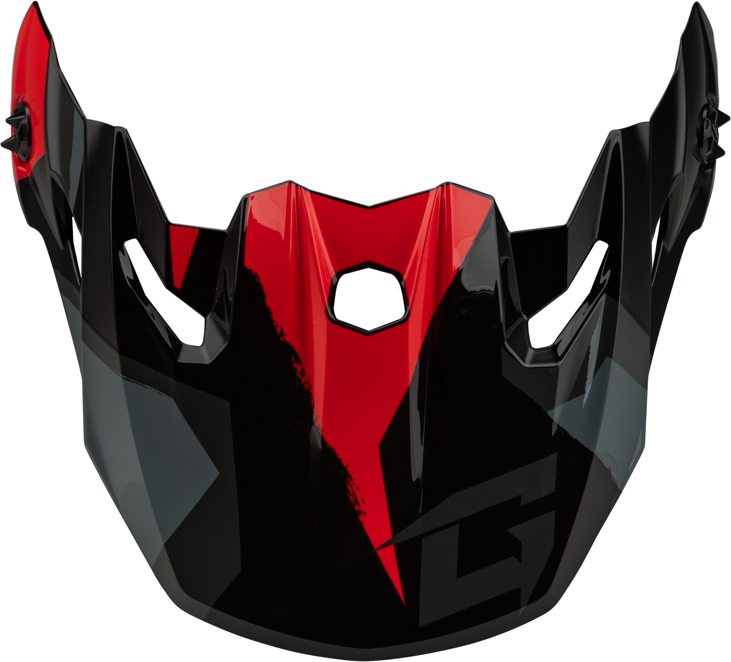 MX-96 SPLINTER VISOR W/SCREWS BLACK/RED