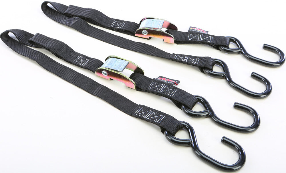TIE-DOWN CAM S-HOOK WATERCRAFT 1"X3' BLACK PAIR
