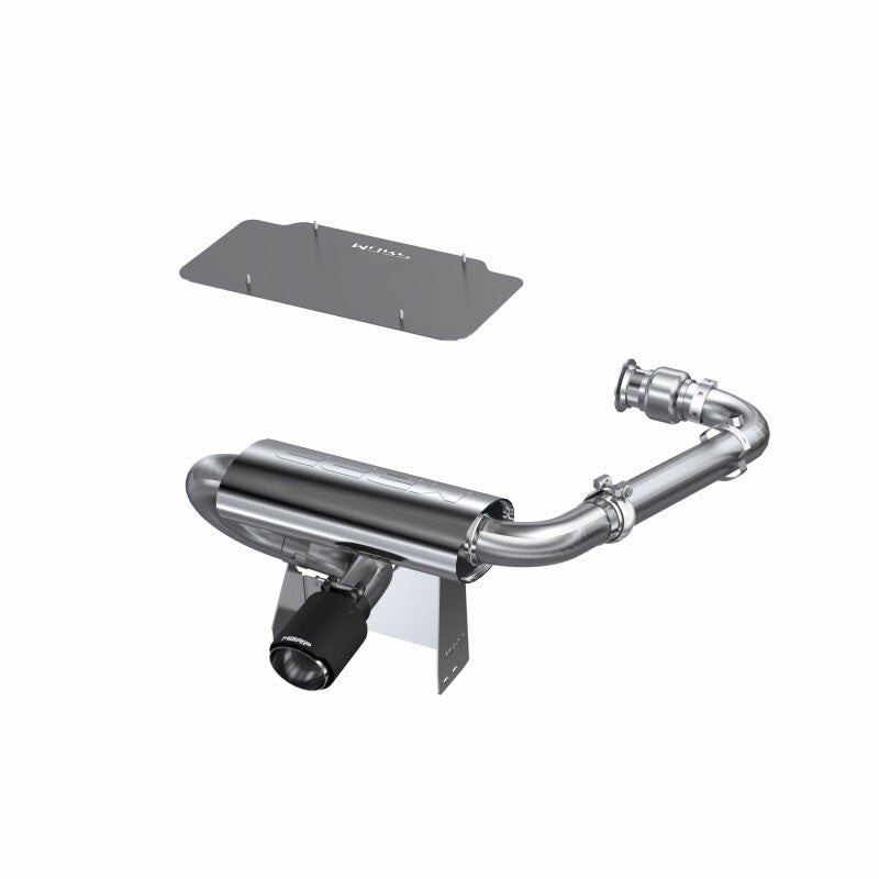 SINGLE SLIP-ON TURBO BACK CENTER EXIT W/ PERF MUFF CF