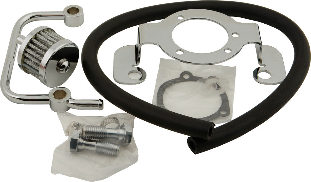 COMPLETE MNT KIT BREATHER TUBE CHROME XL 91-06