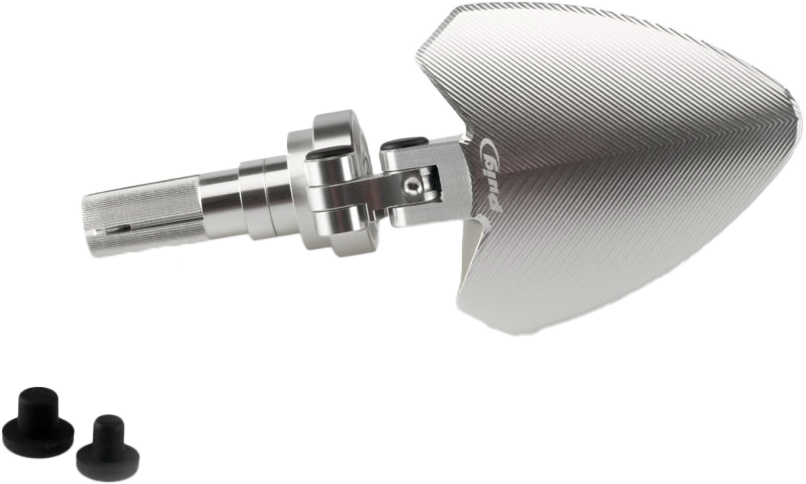 HANDLEBAR END FOLDING MIRROR RIGHT SILVER
