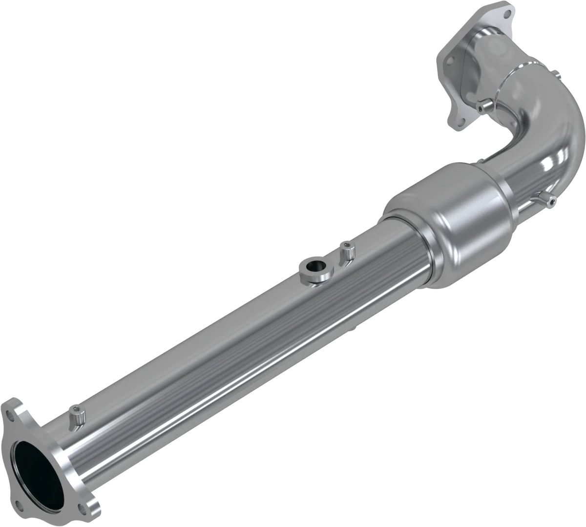 SINGLE SLIP-ON 2.5" RACE PIPE CHROME