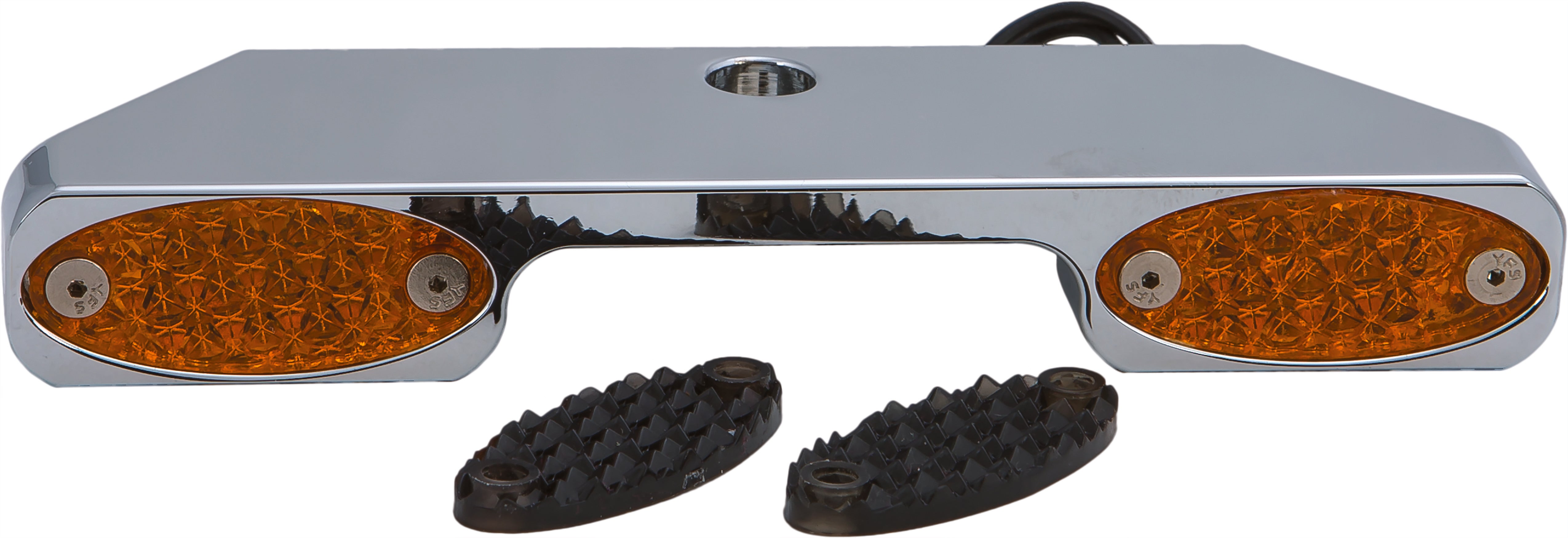 TURN SIGNAL BAR W/AMBER LED NARROW GLIDE CHR