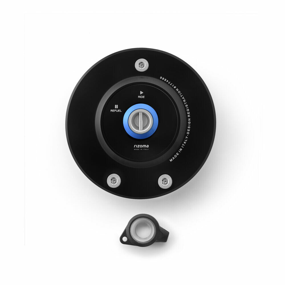 GAS CAP LOCKING BLACK/BLUE BMW