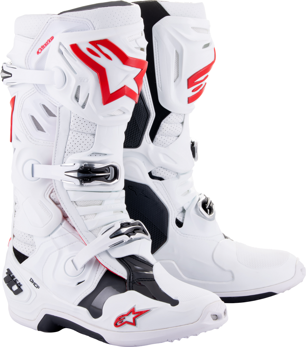TECH 10 SUPERVENTED BOOTS WHITE/BRIGHT RED SZ 10