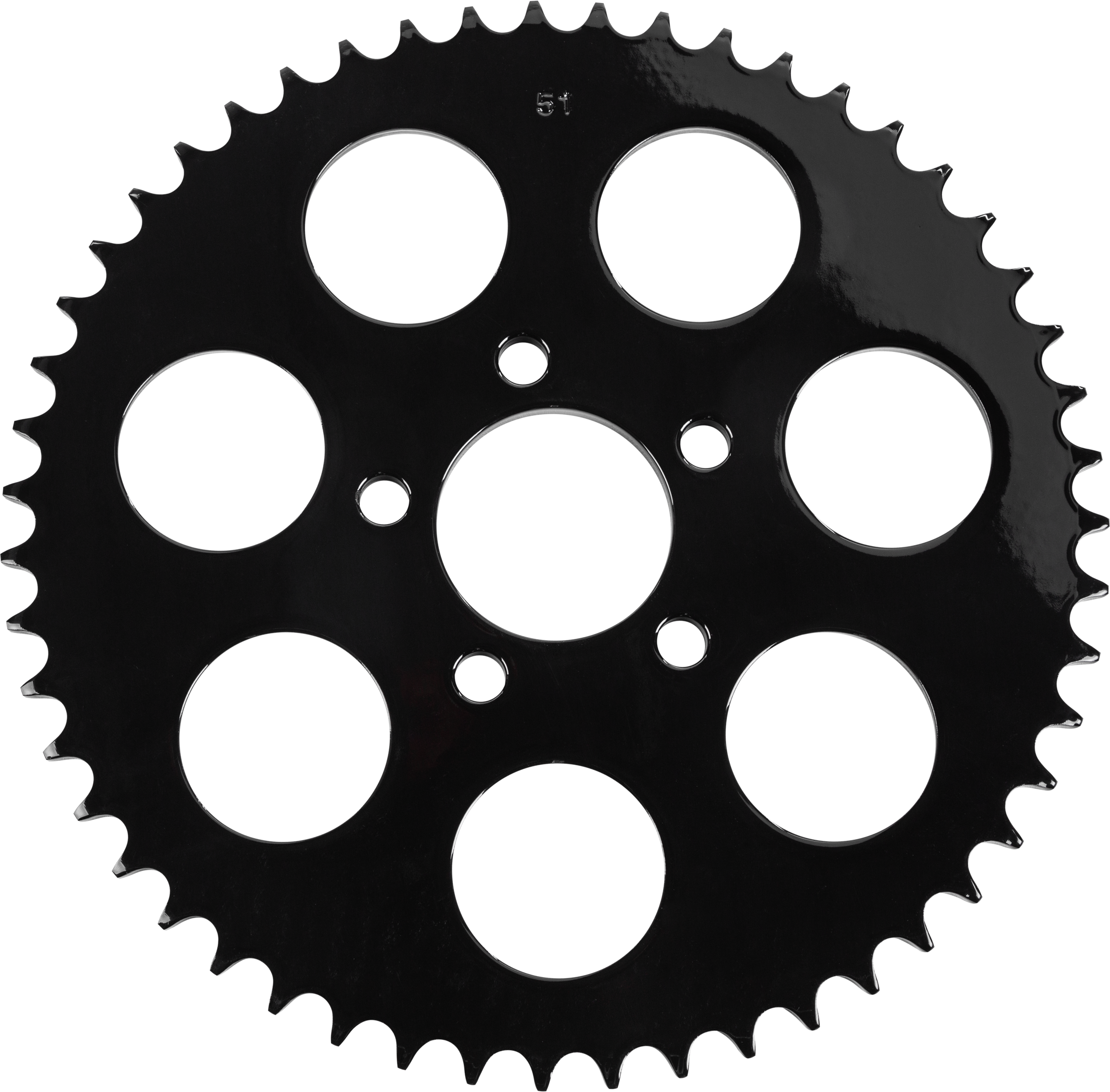 GLOSS BLACK REAR SPROCKET 51T BIG TWIN 00-13