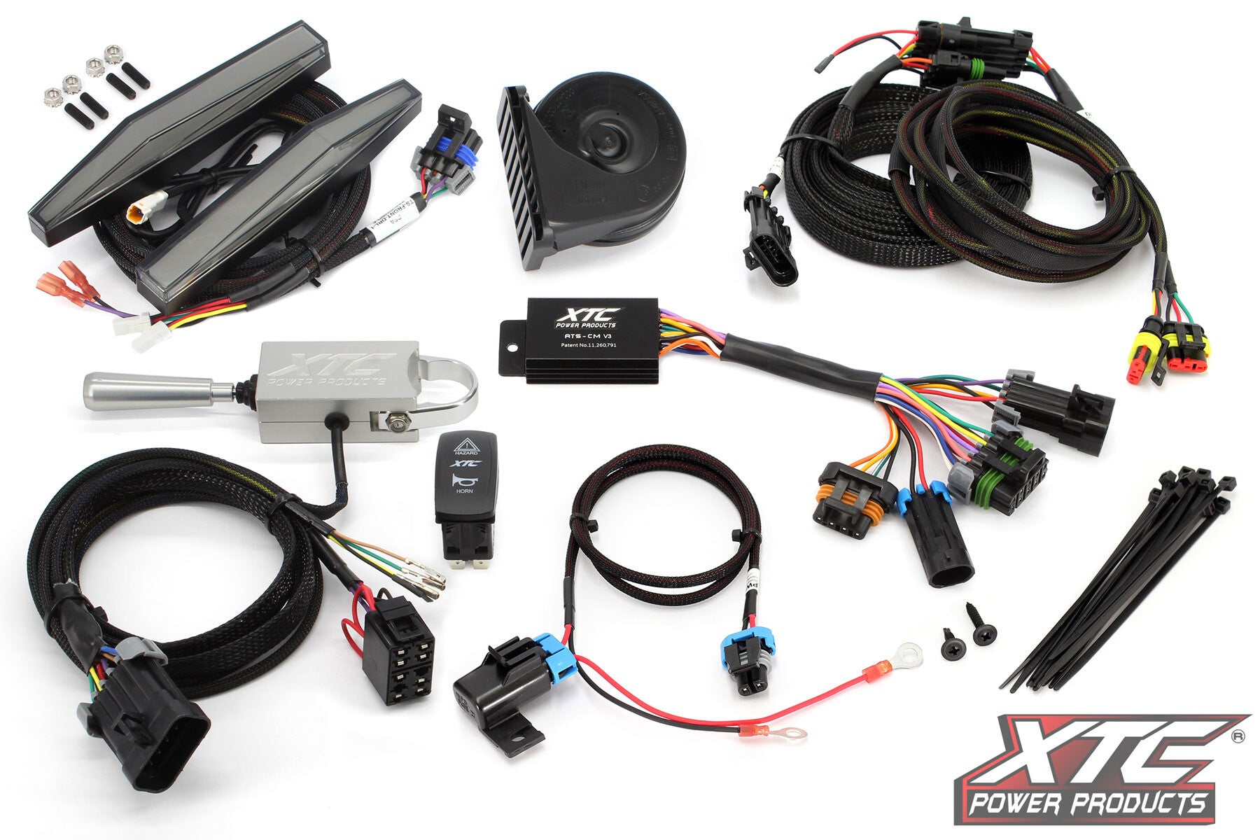AUTO TURN SIGNAL KIT W/ BILLET LEVER AND FRONT DRL LIGHTS CAN