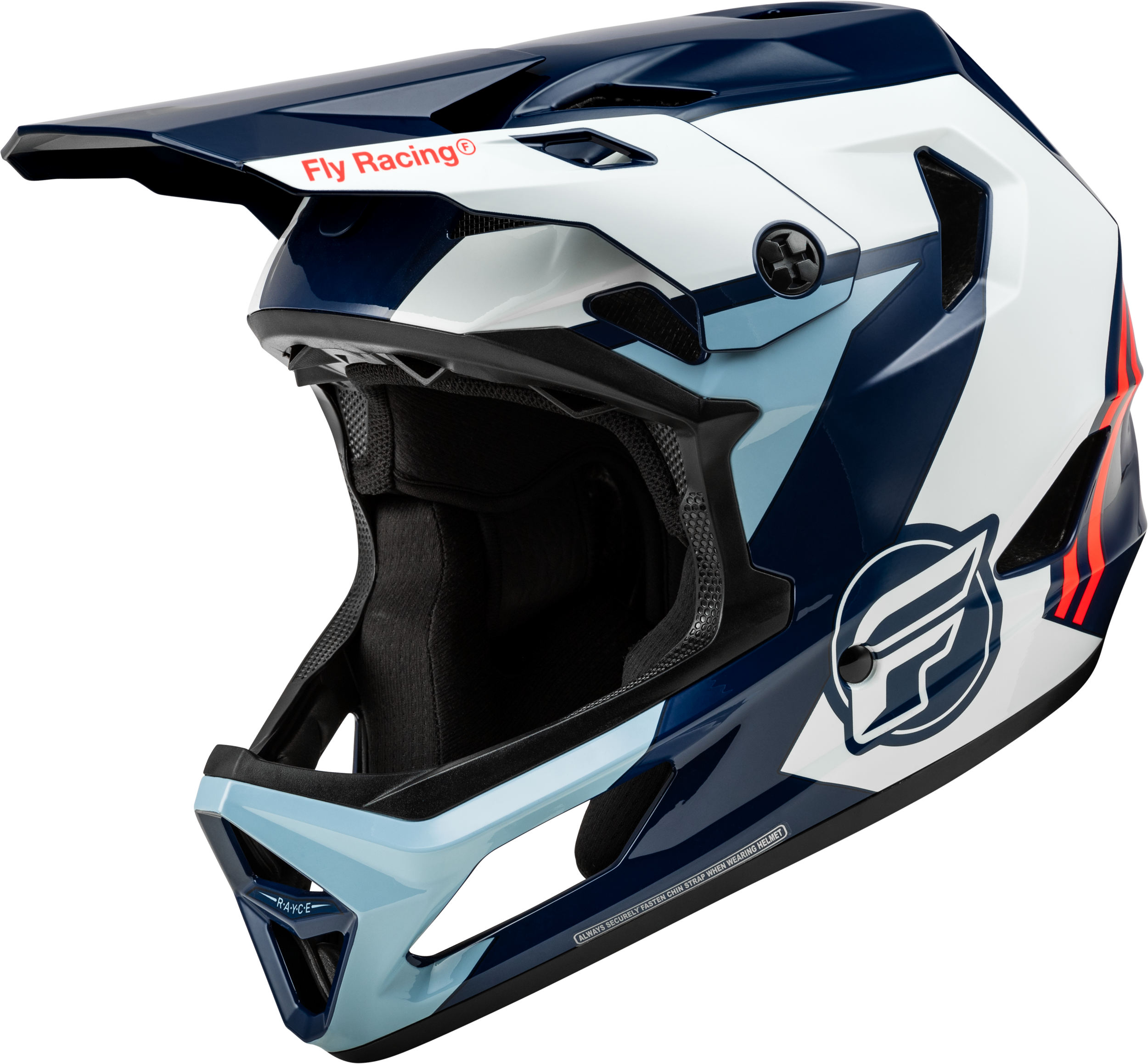 RAYCE BICYCLE HELMET RED/WHITE/BLUE MD