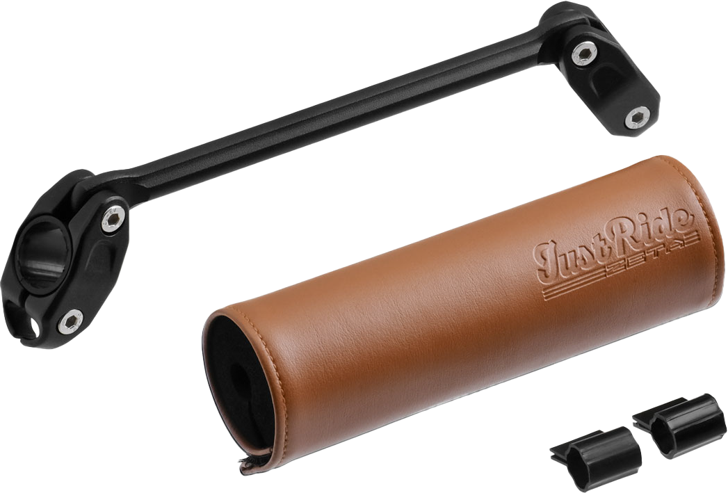 HANDLEBAR BAR PAD SET 165MM BROWN PAD W/185MM BRACE