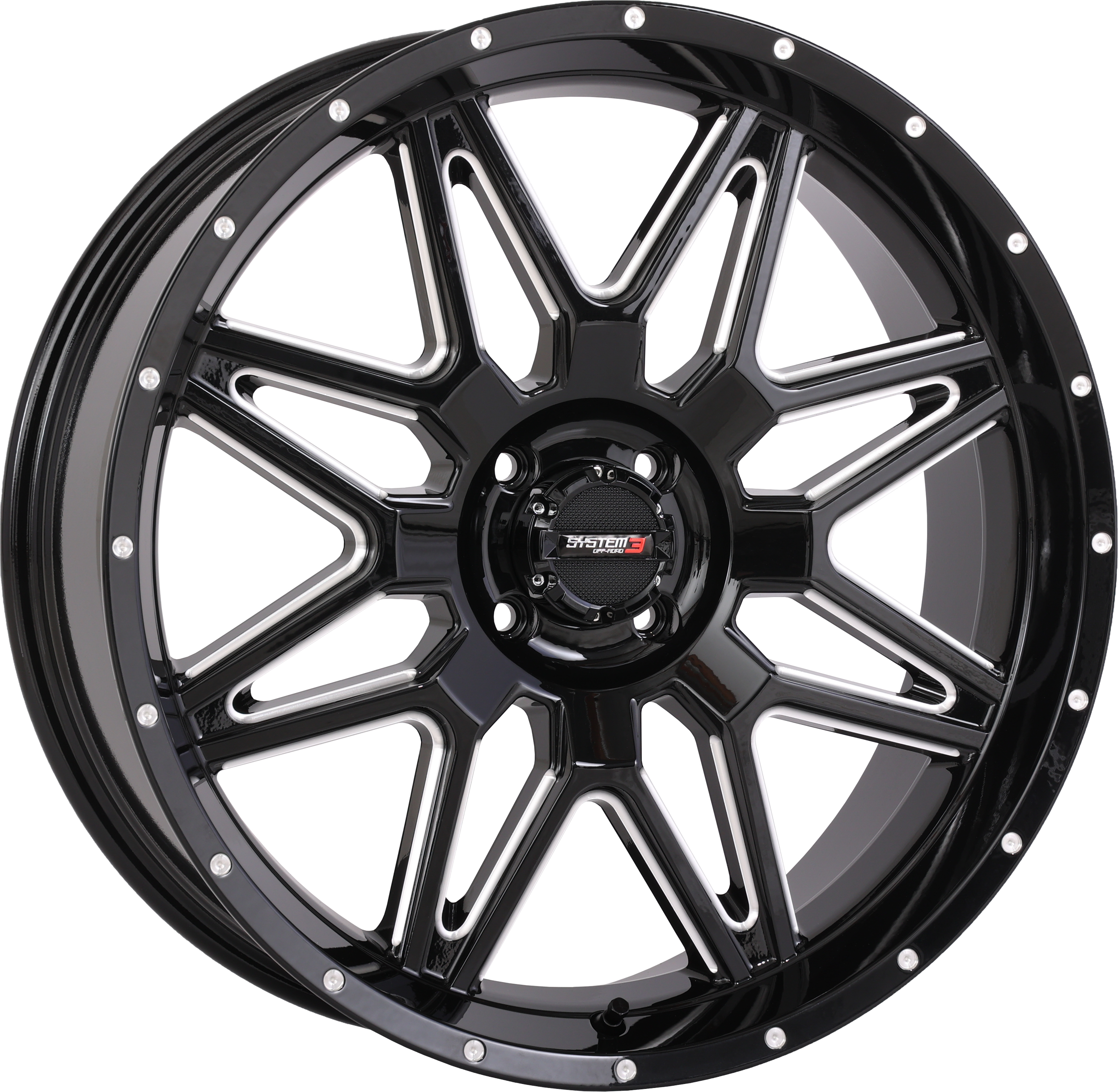 ST7 WHEEL 20X7 4+3 (+10MM) 4/110 GLOSS BLACK MILLED