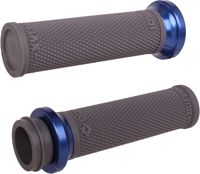 RUFIAN GRIPS INDIAN TBW 1" GRAPHITE/BLUE