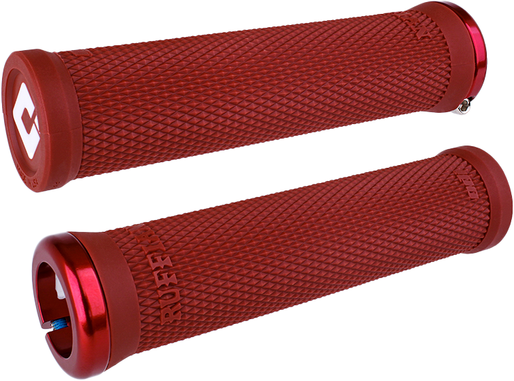 RUFFIAN V2.1 GRIPS 135MM DK. RED/RED STNLS STEEL SCREWS