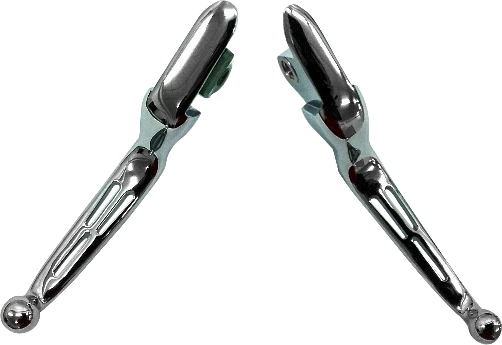 SLOTTED LEVER SET CHROME SOFTAIL 15-24 CABLE