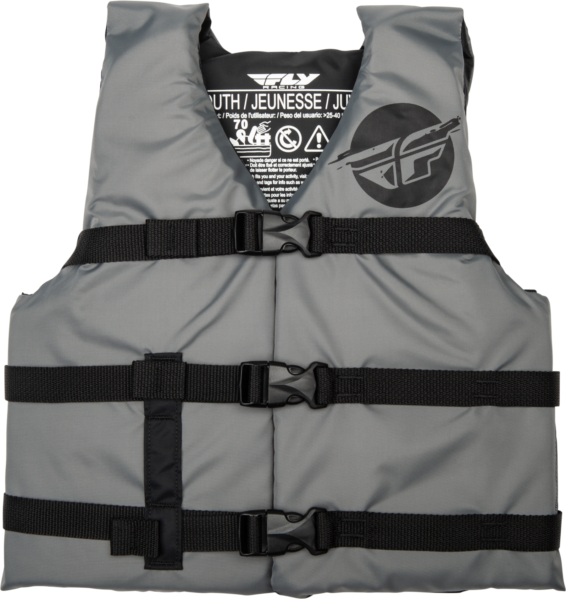 YOUTH FLOTATION VEST GREY/BLACK