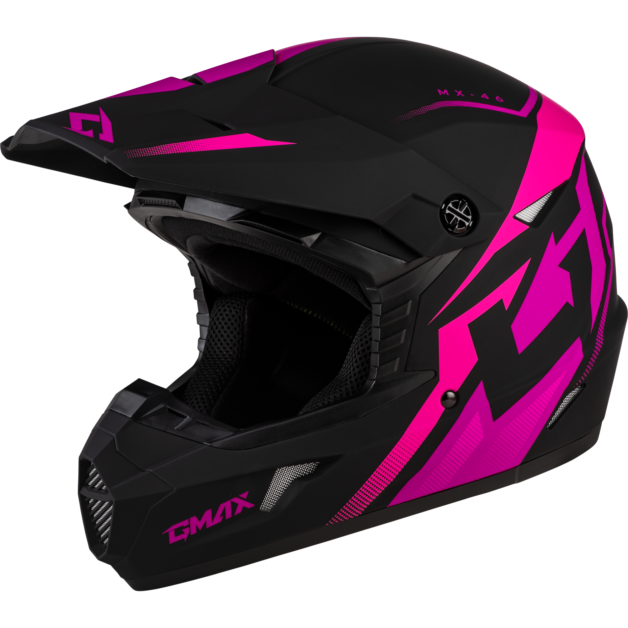 MX-46 COMPOUND HELMET MATTE BLACK/PINK MD