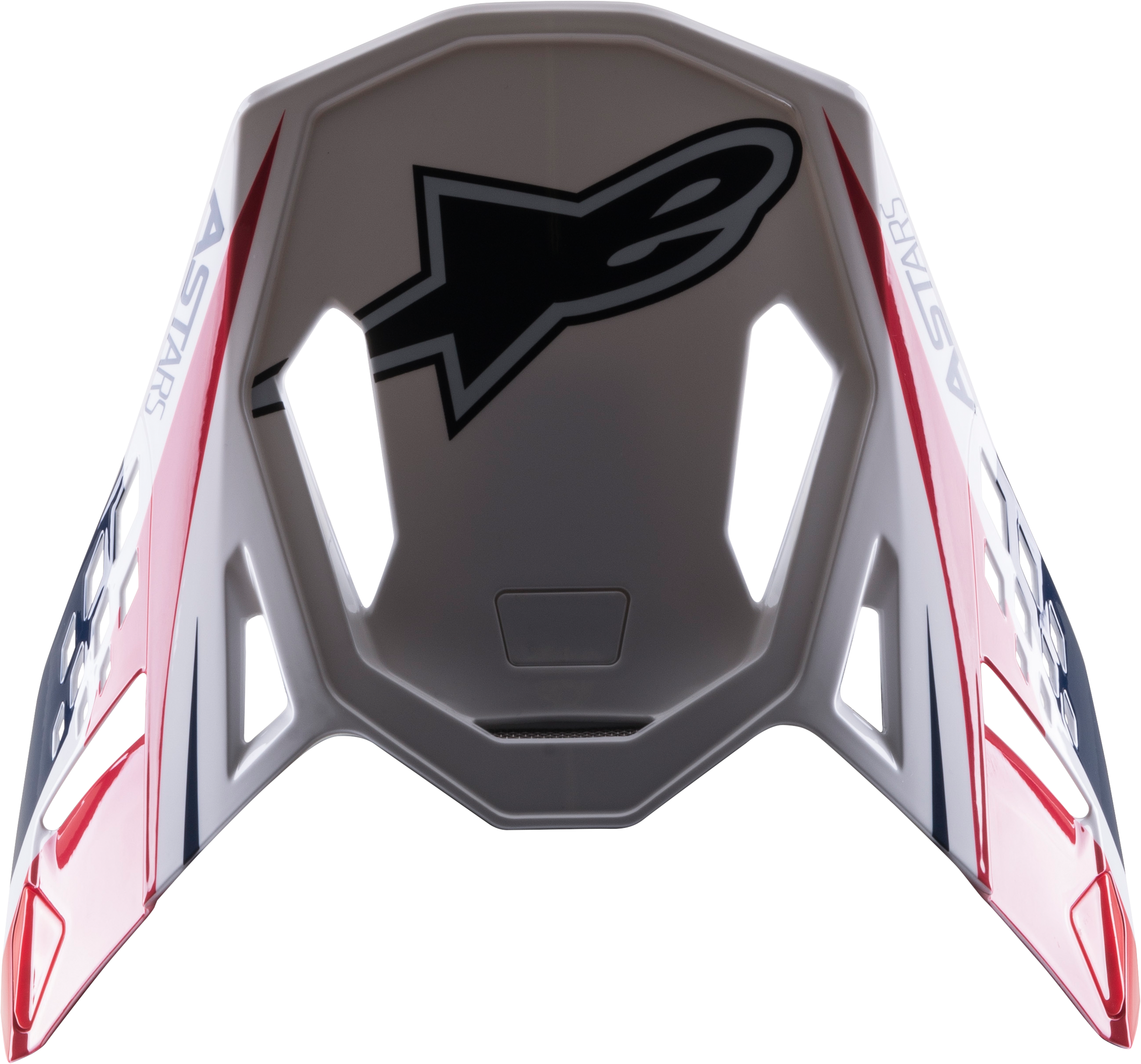 S-M10 CARBON META2 VISOR WHITE/RED/BLUE GLOSSY