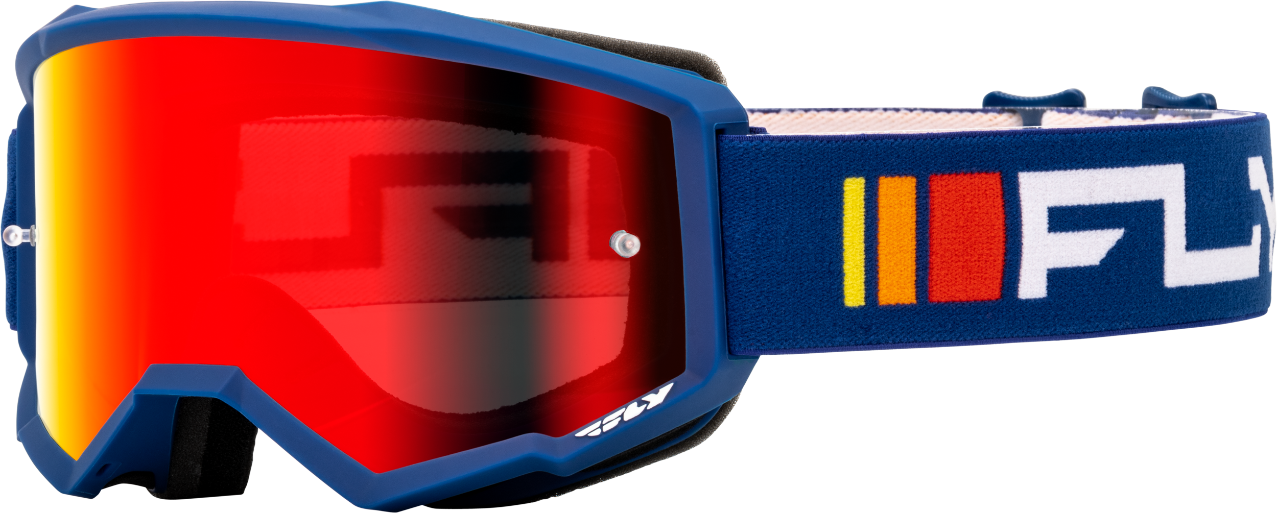 ZONE GOGGLE NAVY/WHITE W/ RED MIRROR/SMOKE LENS