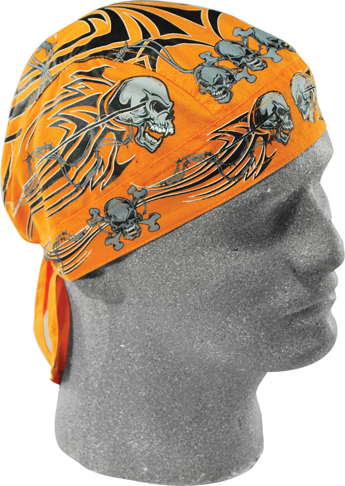 FLYDANNA ORANGE TRIBAL SKULL #26-4327