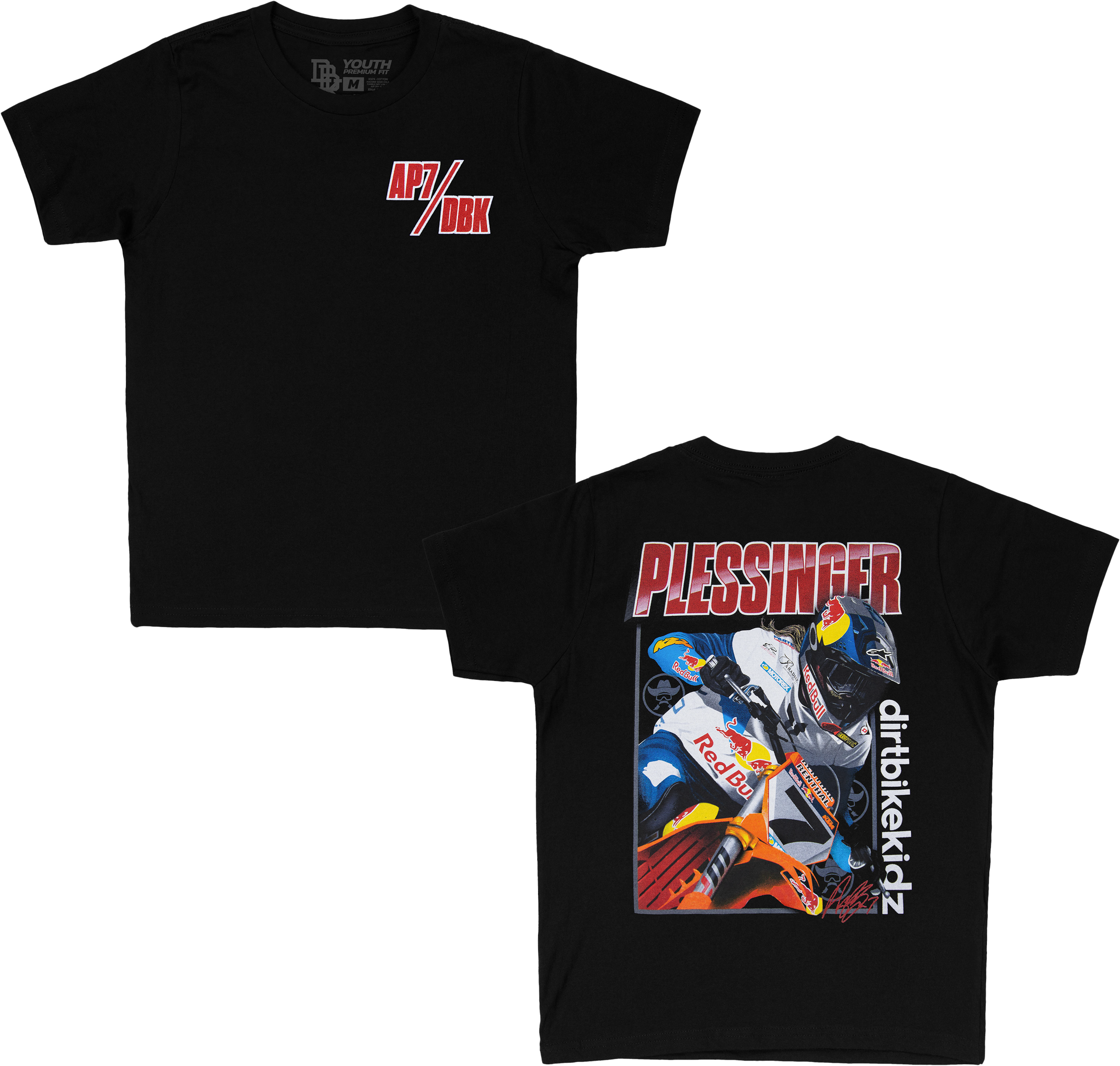 AP7 HOLESHOT YOUTH TEE BLACK YL