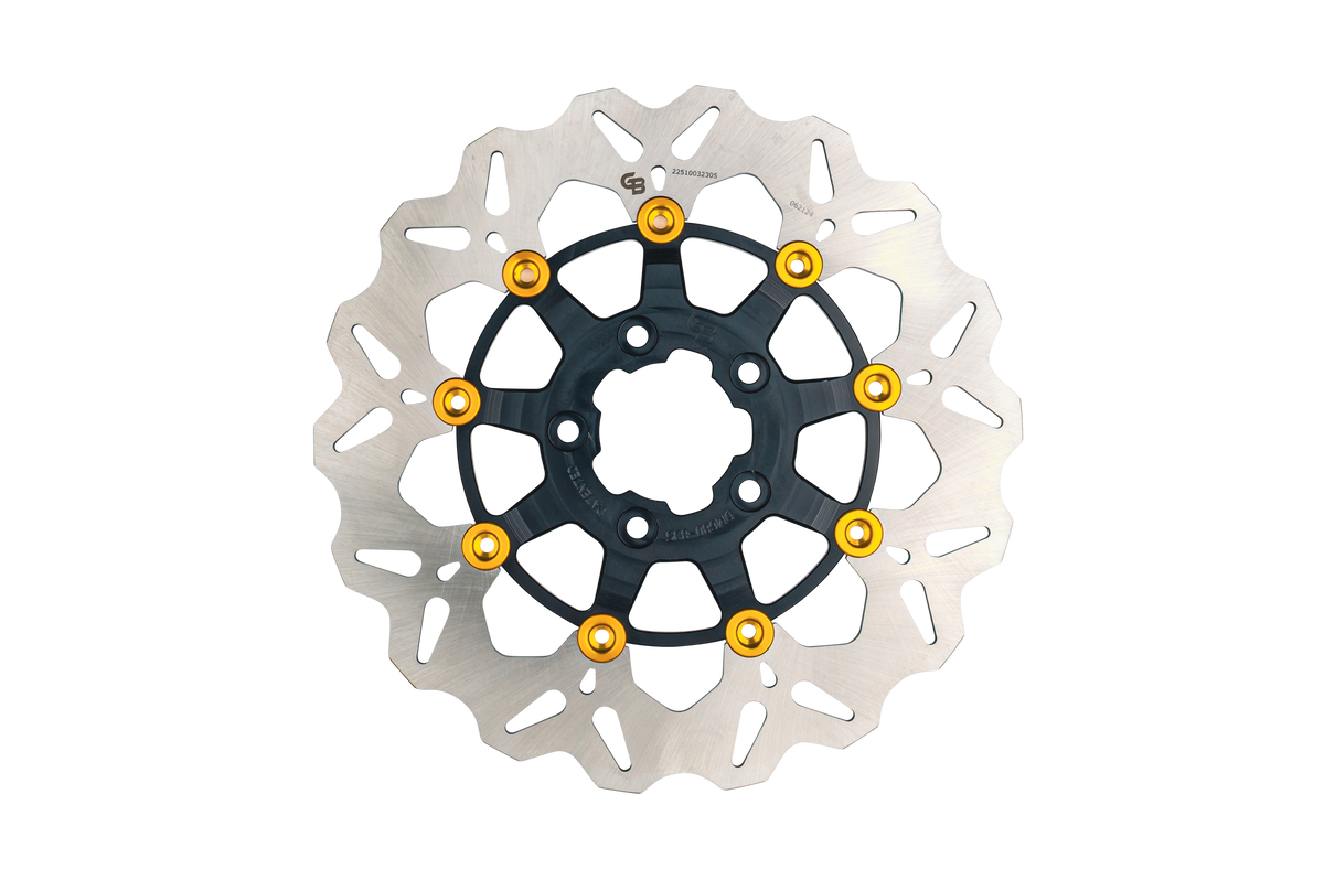ROTOR 11.5" FLOATING WAVE FR BLACK/GOLD BUTTONS