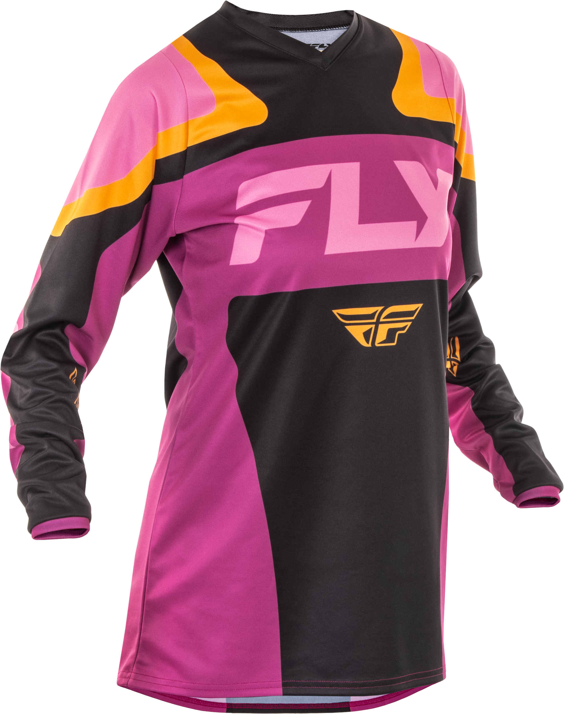 WOMEN'S F-16 JERSEY BLACK/MAUVE/YELLOW XL