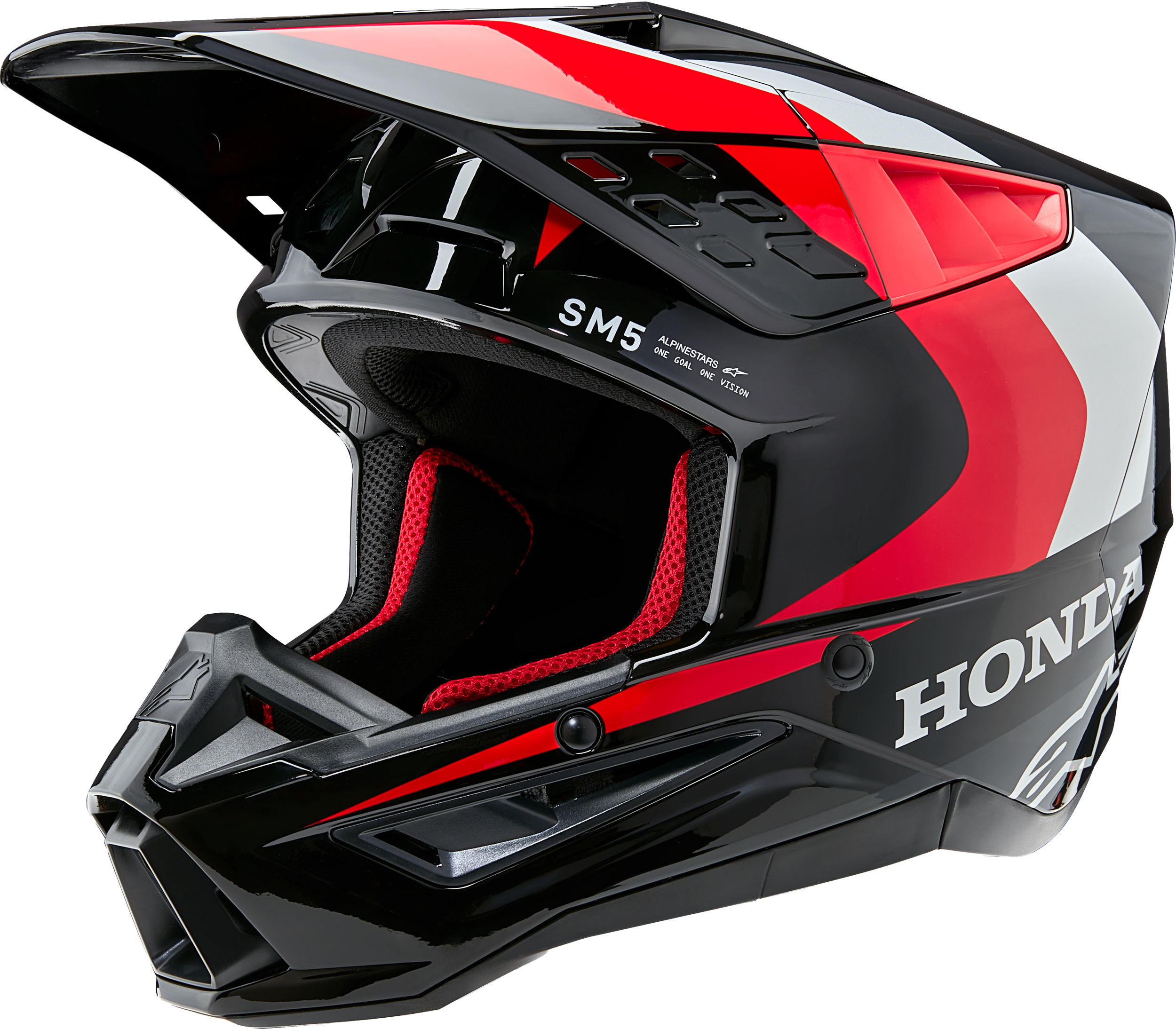 HONDA S-M5 HELMET BLACK/RED GLOSSY XL
