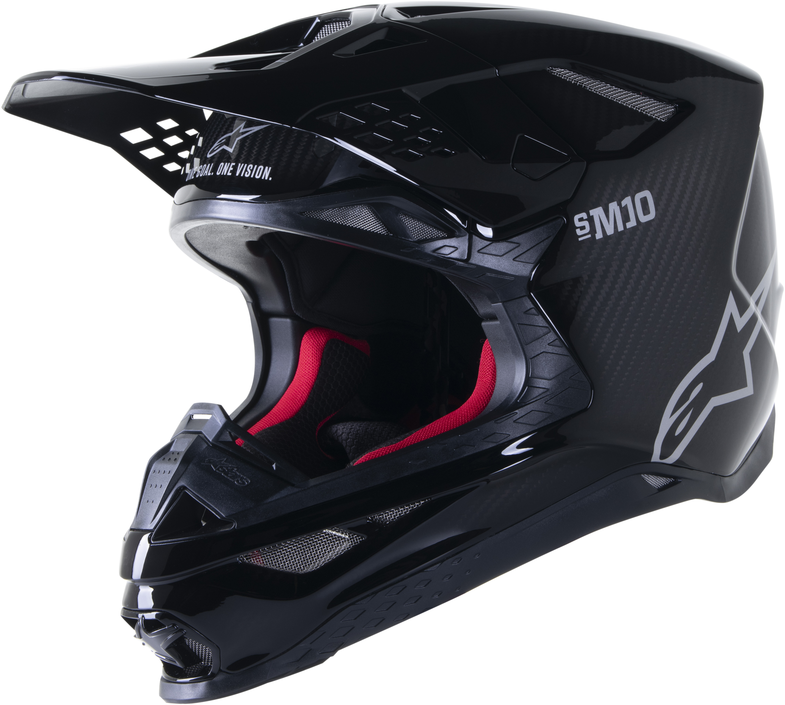 SUPERTECH S-M10 SOLID HELMET BLACK GLOSSY/CARBON SM
